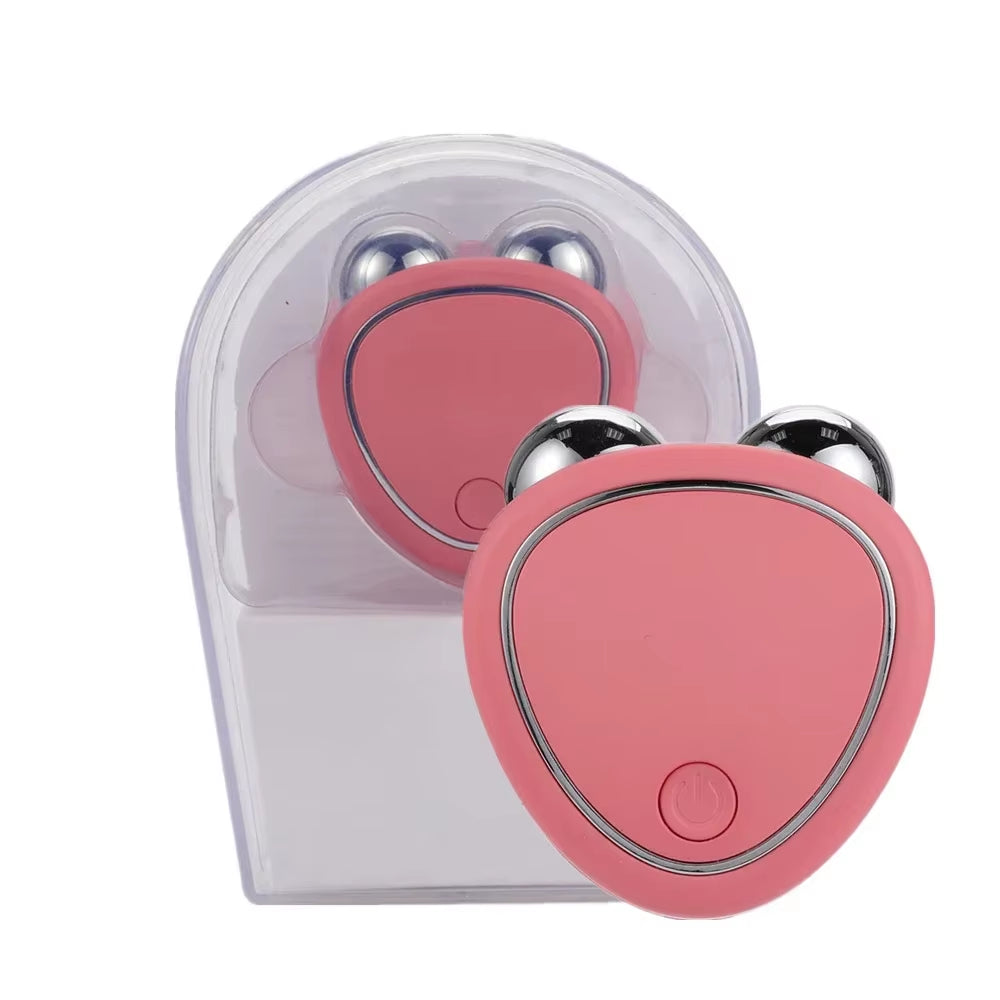 Electric Facial Lifting Roller EMS Massager with Gel Face Microcurrent Skin Tightening Rejuvenation Face Massage Beauty Care